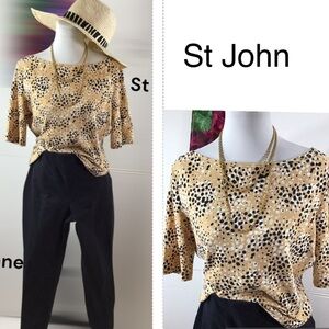 St John Sport spotted knit top L